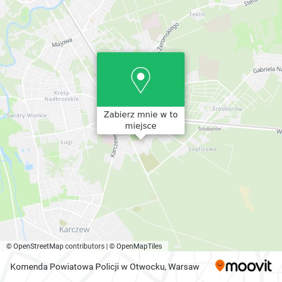 Mapa Komenda Powiatowa Policji w Otwocku