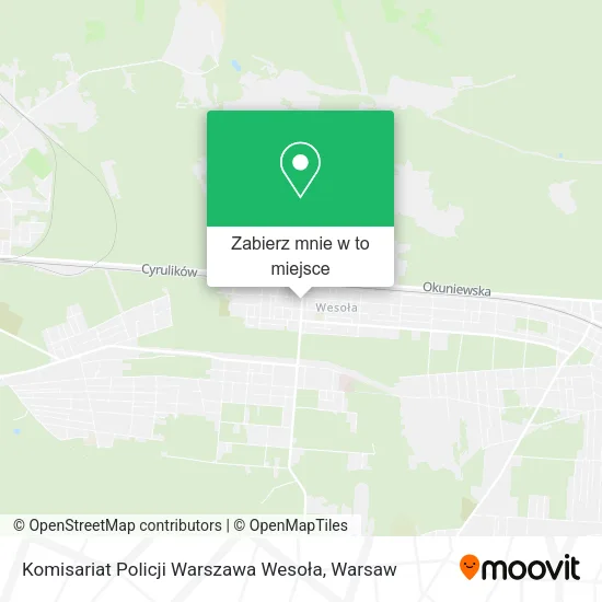 Mapa Komisariat Policji Warszawa Wesoła