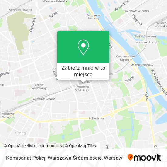 Mapa Komisariat Policji Warszawa-Śródmieście