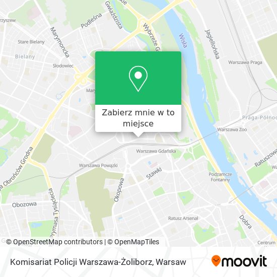 Mapa Komisariat Policji Warszawa-Żoliborz