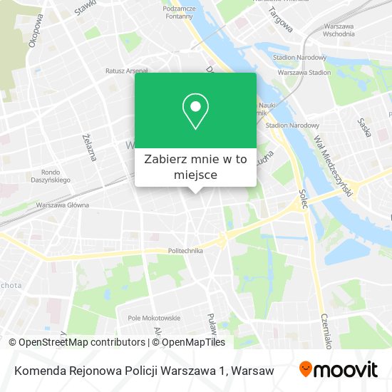 Mapa Komenda Rejonowa Policji Warszawa 1