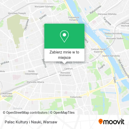 Mapa Pałac Kultury i Nauki