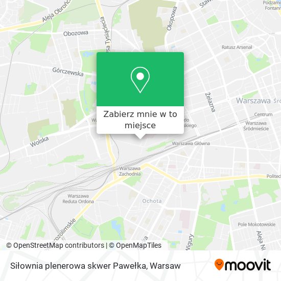 Mapa Siłownia plenerowa skwer Pawełka