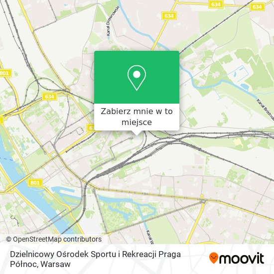 Mapa Dzielnicowy Ośrodek Sportu i Rekreacji Praga Północ