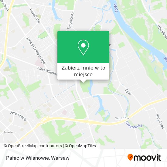 Mapa Pałac w Wilanowie