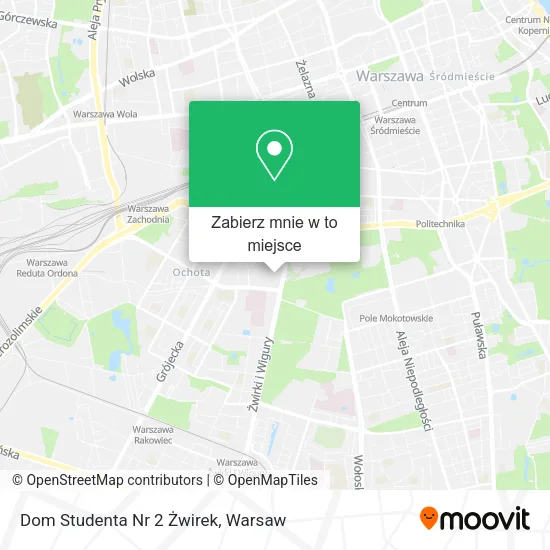 Mapa Dom Studenta Nr 2 Żwirek