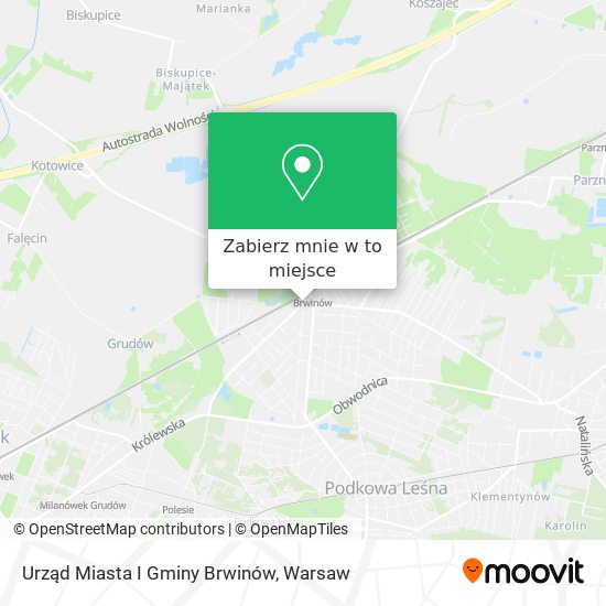 Mapa Urząd Miasta I Gminy Brwinów