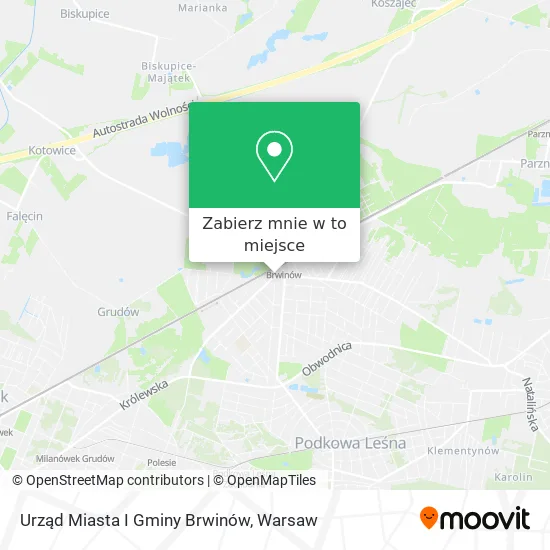 Mapa Urząd Miasta I Gminy Brwinów