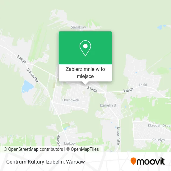 Mapa Centrum Kultury Izabelin