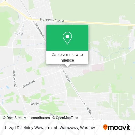 Mapa Urząd Dzielnicy Wawer m. st. Warszawy