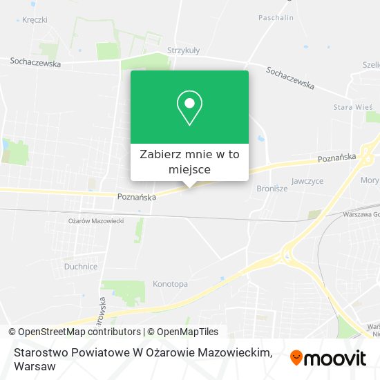 Mapa Starostwo Powiatowe W Ożarowie Mazowieckim