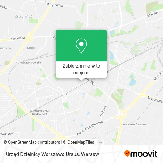 Mapa Urząd Dzielnicy Warszawa Ursus