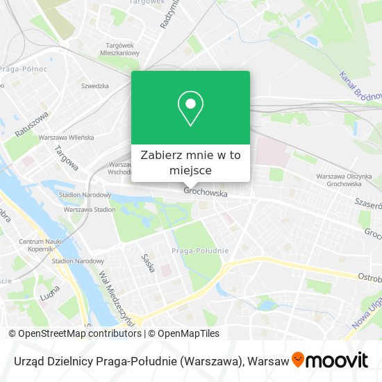 Mapa Urząd Dzielnicy Praga-Południe (Warszawa)