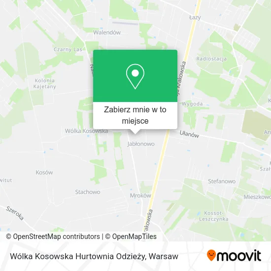 Mapa Wólka Kosowska Hurtownia Odzieży