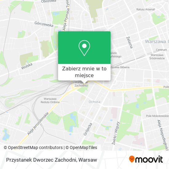 Mapa Przystanek Dworzec Zachodni