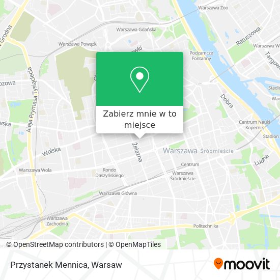 Mapa Przystanek Mennica