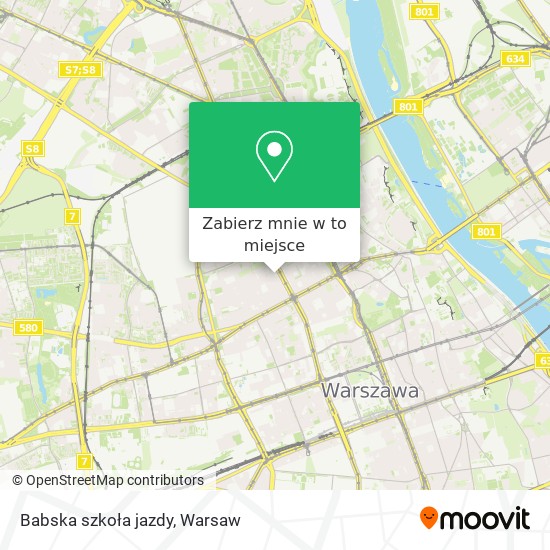 Mapa Babska szkoła jazdy