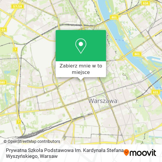 Mapa Prywatna Szkoła Podstawowa Im. Kardynała Stefana Wyszyńskiego