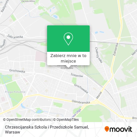 Mapa Chrzescijanska Szkola i Przedszkole Samuel