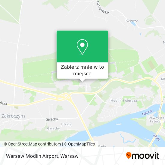 Mapa Warsaw Modlin Airport
