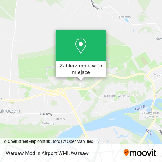 Mapa Warsaw Modlin Airport WMI