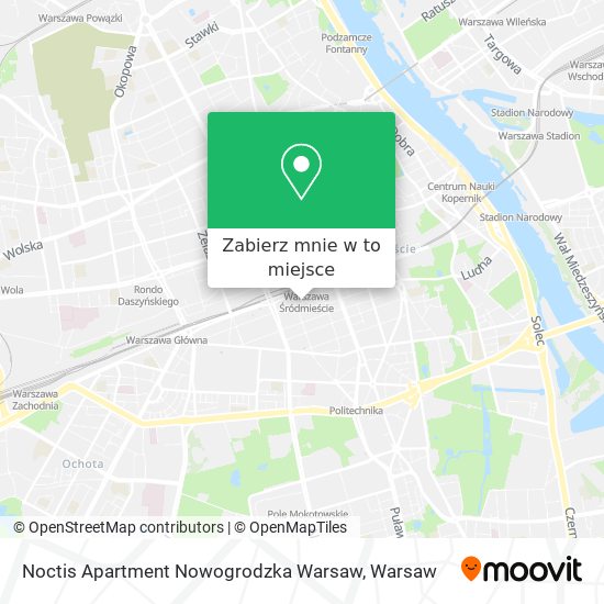 Mapa Noctis Apartment Nowogrodzka Warsaw