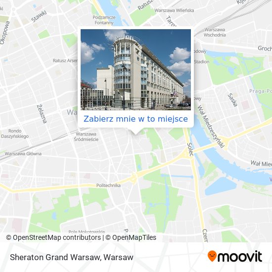 Mapa Sheraton Grand Warsaw