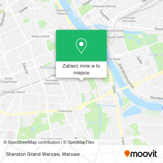 Mapa Sheraton Grand Warsaw