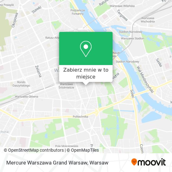 Mapa Mercure Warszawa Grand Warsaw