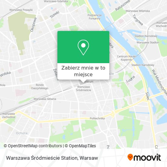 Mapa Warszawa Śródmieście Station