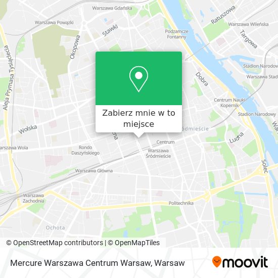 Mapa Mercure Warszawa Centrum Warsaw