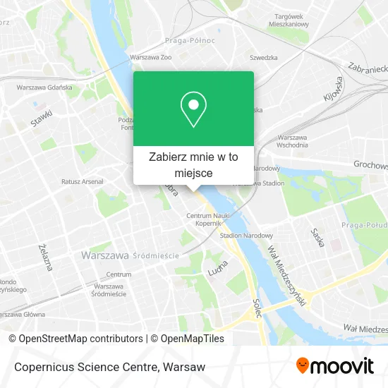 Mapa Copernicus Science Centre