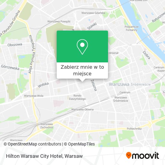 Mapa Hilton Warsaw City Hotel