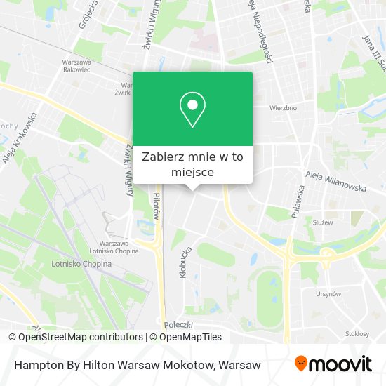 Mapa Hampton By Hilton Warsaw Mokotow