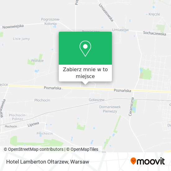 Mapa Hotel Lamberton Ołtarzew