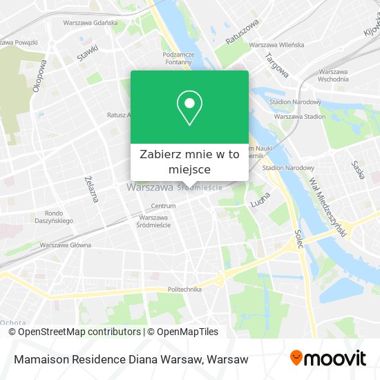 Mapa Mamaison Residence Diana Warsaw