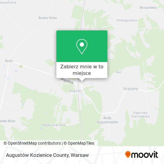 Mapa Augustów Kozienice County