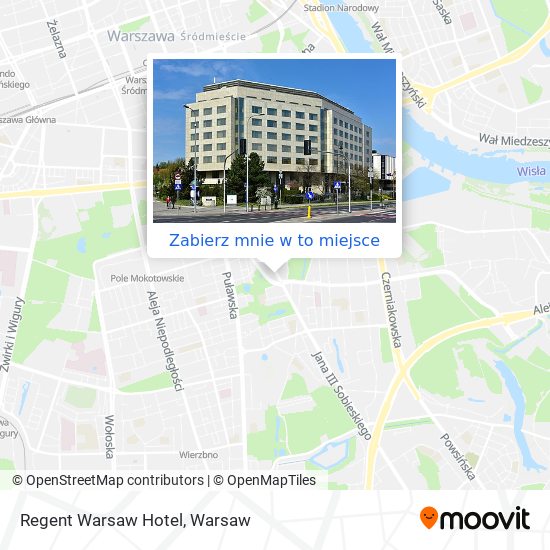 Mapa Regent Warsaw Hotel