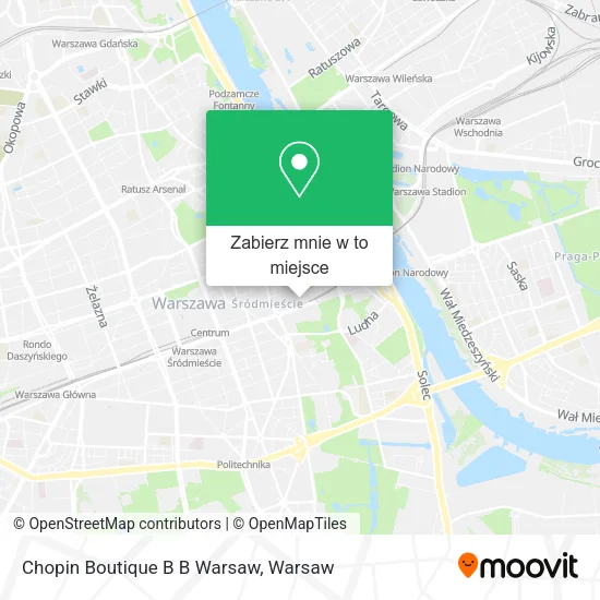 Mapa Chopin Boutique B B Warsaw