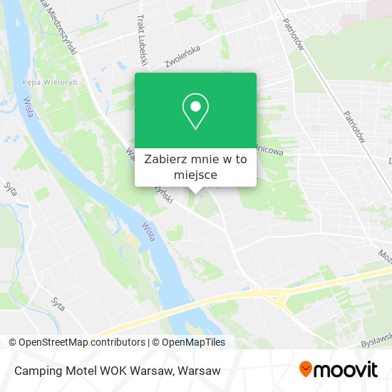 Mapa Camping Motel WOK Warsaw