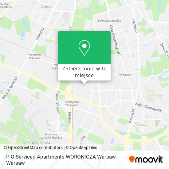 Mapa P O Serviced Apartments WORONICZA Warsaw