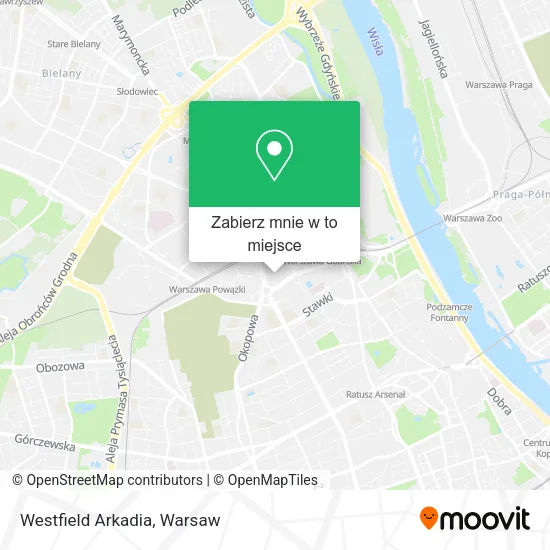 Mapa Westfield Arkadia