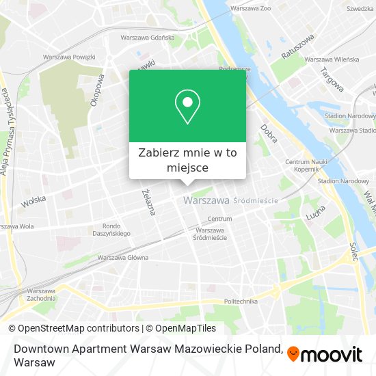 Mapa Downtown Apartment Warsaw Mazowieckie Poland