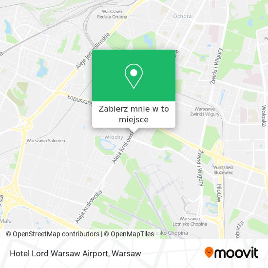 Mapa Hotel Lord Warsaw Airport