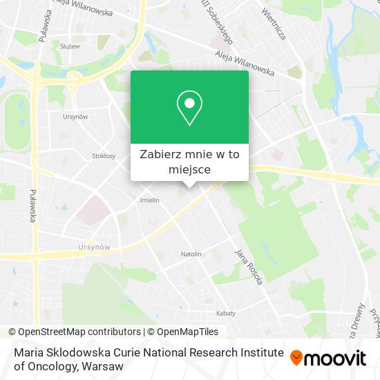 Mapa Maria Sklodowska Curie National Research Institute of Oncology