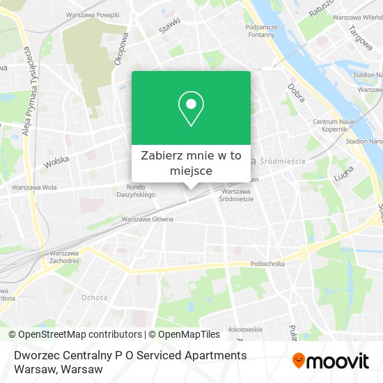 Mapa Dworzec Centralny P O Serviced Apartments Warsaw