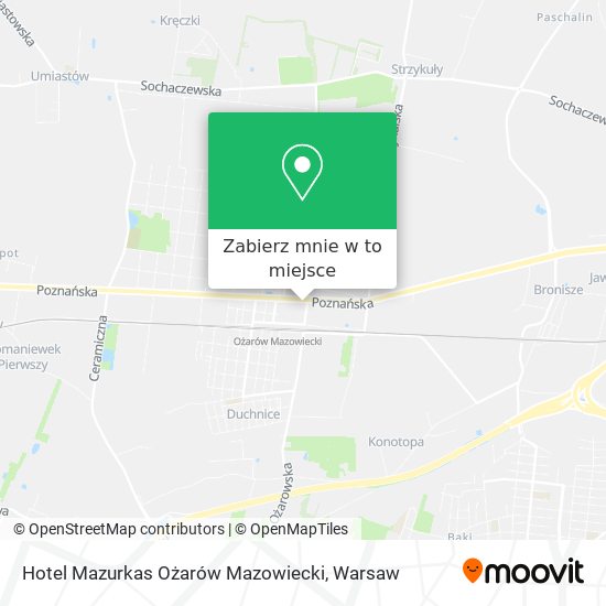 Mapa Hotel Mazurkas Ożarów Mazowiecki