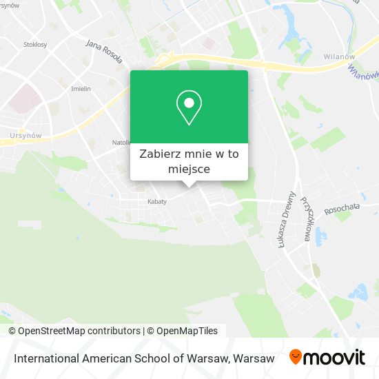 Mapa International American School of Warsaw