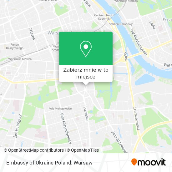 Mapa Embassy of Ukraine Poland