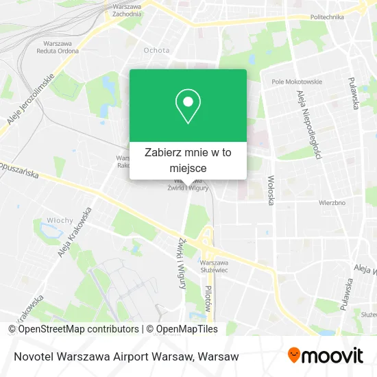 Mapa Novotel Warszawa Airport Warsaw
